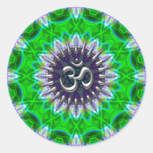 Silver OM on Green+Purple'delica Art Sticker