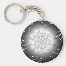 Silver Ornament Key Chain