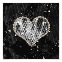 Silver Pearl Heart Photo Art