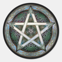 Silver Pentacle Stickers