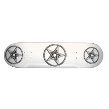 Silver Pentagram Skateboard