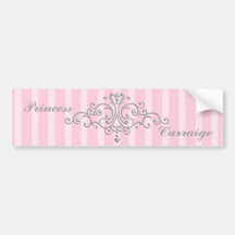 Silver Princess Filigree Bumper Stickers