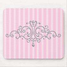 Silver Princess Filigree Mouse Pads
