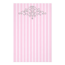 Silver Princess Filigree Stationery Design