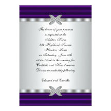 Silver & Purple Cocktail Party Invitations