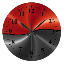 Silver Red Stainless Steel Metal Look