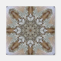 Silver Rhinestones Steampunk Mandala Magnets