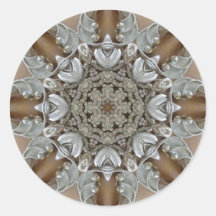 Silver Rhinestones Steampunk Mandala Stickers