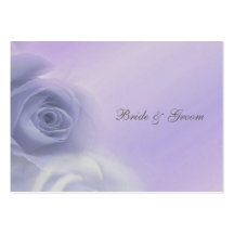 Silver Rose Wedding Thank You Business Card
