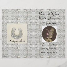 Silver Roses Horseshoe Wedding  Handfasting Flyer Design