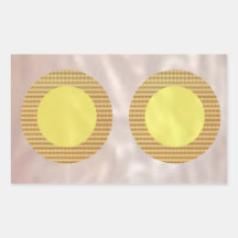 Silver Shine Lables Rectangular Stickers