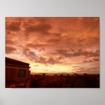 Silver sky over Venice (Venezia), Italy posters
