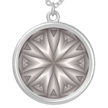 Silver Snowflake Mandala Pendant