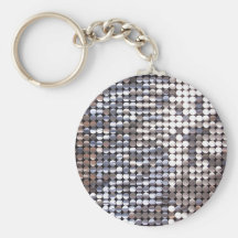 Silver Sparkling Sequin Look Keychain