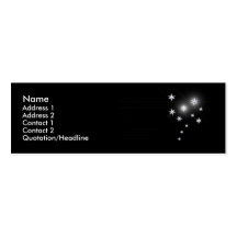 Silver Stars - Skinny Business Card