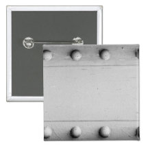 Silver Steel Layout with Bolts Pinback Button