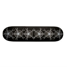 Silver Sticks Pentagram Skateboard