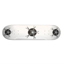 Silver Sticks Pentagram Skateboard