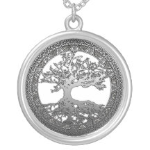 Silver Tree of Life Personalized Necklace