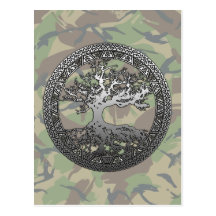 Silver Tree of Life Post Card
