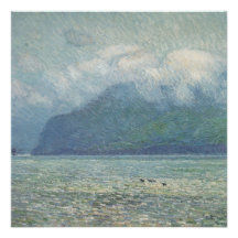 Silver Veil and Golden Gate by Hassam, Vintage Art Custom Invite