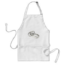 Silver Wedding Bands Save the Date Aprons