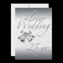 Silver Wedding Celebration-Silver Bells invitations