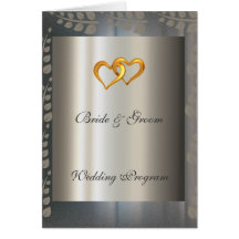Silver Wedding Program Cards