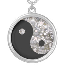 Silver Yin yang necklace