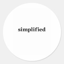 Simpflified Round Stickers