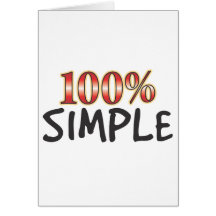 Simple 100 Percent Greeting Card