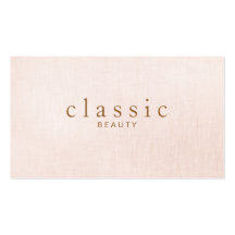Simple and Classic Beauty Pink Linen Look Business Card Templates