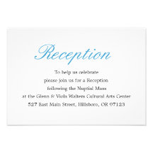 Simple and Elegant Reception Card Invitation