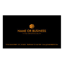 simple basketball business card templates