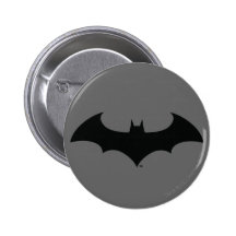 Simple Bat Silhouette Pinback Button