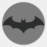 Simple Bat Silhouette Round Sticker