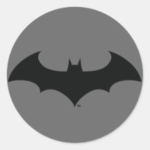 Simple Bat Silhouette Round Sticker