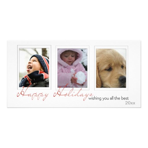 simple black and white photo card