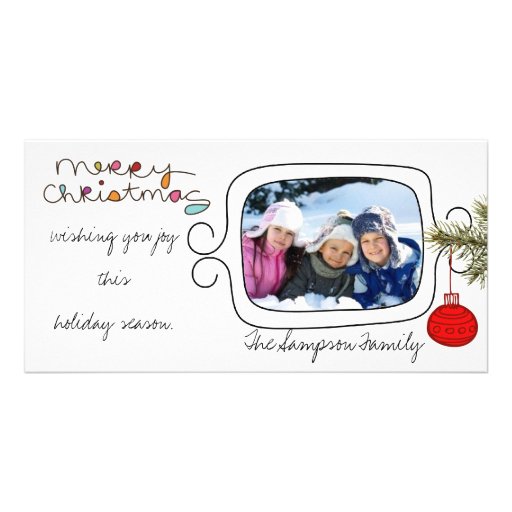 simple black and white photo card