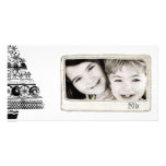 simple black and white photo card