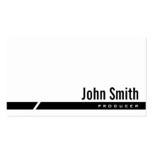 Simple Black Stripe Producer Business Card