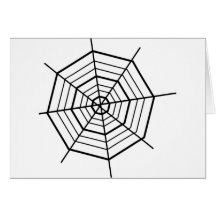 SIMPLE BLACK & WHITE SPIDER WEBS CARD