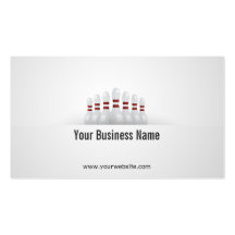 Simple Bowling Ball Business Card