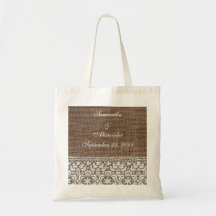 Simple Burlap and Lace Bags