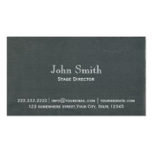 Simple Chalkboard Stage Director Business Card