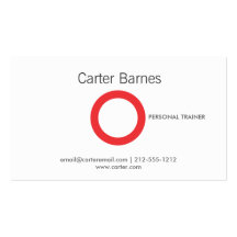 SIMPLE CIRCLE in RED Business Card