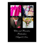 Simple Collage Thank You Card (black)