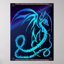 Simple Critters-Electric Dragon Print