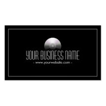 Simple Dark Audio/Music Recording Business Card