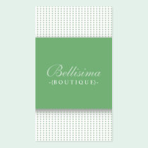 Simple Dots Green Business Card (vert) business cards
